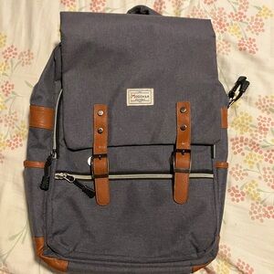 Modoker Gray and Brown Men's / Women’s Backpack